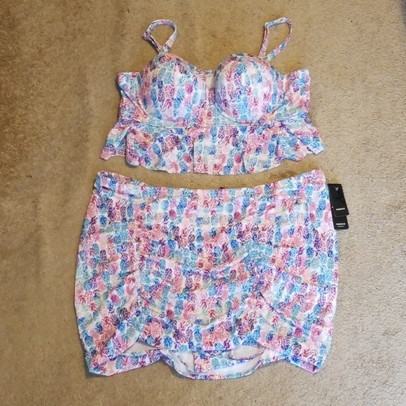 torrid Other - New Torrid  SwimPeplum Style Bikini Top with Skirt